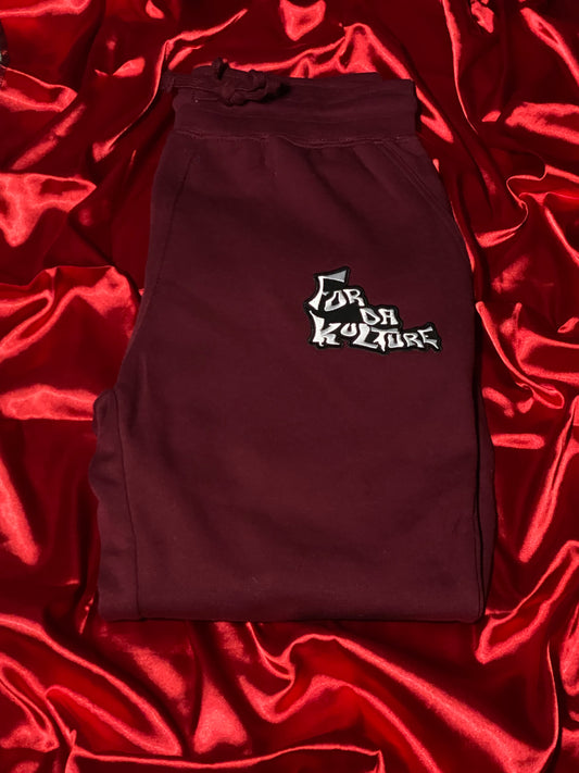 For Da Kulture- Maroon Joggers